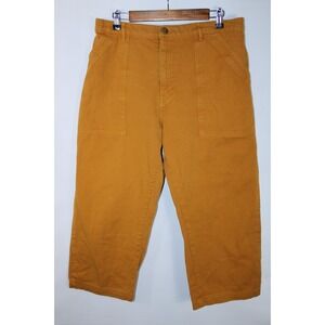 Big Bud Press Women's Large Petite Golden Yellow Cropped (24" Inseam) Work Pants